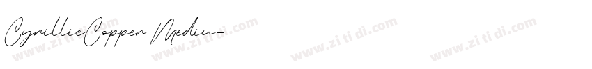 CyrillicCopper Mediu字体转换